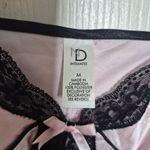 New Direction New Directions Pink and Black Chemise Slip Dress Lace Intimates Size Medium Photo 2