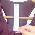 Fabletics Maroon Shiny Shimmery Mesh Back Pocket Racerback Sports Bra Photo 3