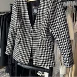 EXPRESS  Black and White Houndstooth Blazer Photo 3