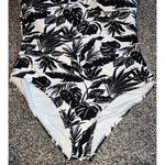 Old Navy  Women's white with black leaves‎ strapless one piece swimsuit size XL Photo 6