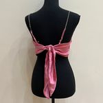 Garage Hot Pink Tie Top w/ Crystals Photo 6