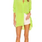 Lovers + Friends NWT Strand Shirt in Neon Lime Green Size XL Photo 0