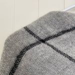 Max Studio EUC |  women’s acrylic‎ gray striped double layer poncho sweater Photo 7