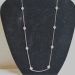 Source Unknown Elegant Maltese Cross Rhinestone Accent Silver Tone Link Chain Like New Necklace Photo 1