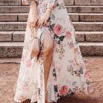 Chicwish  ONLY IN DREAMS FLORAL BUTTON DOWN MAXI DRESS M Photo 2