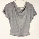 Free People We The XS Astrid Convertible Neck Oversize T-Shirt Gray Spacedye Photo 4