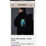 Unlabeled by Anna Petrosian Skull Drip Hoodie Womens S Black Relaxed Rock Punk Photo 10