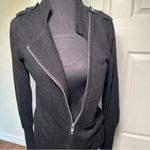 Banana Republic Black Cowl Neck Sweater with Asymmetric Zipper Photo 2