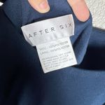 After Six Dessy Gown Size 10 Crepe V-Back Navy Blue Dress Bridesmaid Wedding Photo 4