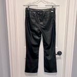 Dear John Jeanne Flare High Rise Cropped Flare Pants Vegan Leather Black Photo 4