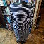 Loft lounge XL nautical navy & white striped drawstring dress Photo 1