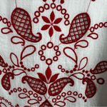 Maison Jules  White Tank Top with Red Embroidery Photo 1