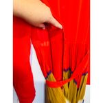 THEBE MAGUGU Red Gradient Asymmetric Pleated Cocktail Collared Chiffon Dress M Size M Photo 5