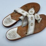 Stephan Bonanno Palm Beach Jack rogers Wide Flat Sandal sz 8 White Photo 2