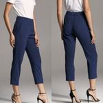 Babaton Aritzia Ankle Crop Pull On Cohen Pant Trousers Navy Blue | 6 Photo 1