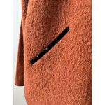 Vintage 80s Skyr wool Orange rust black Fur Collar long sleeve Shacket Large Photo 7
