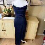 NBD REVOLVE  Shelby Gown Satin In Navy Blue Size XXS Photo 2