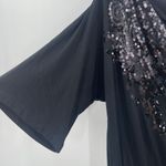 Kenar  Top Size Large Black Sequins Holiday Casual Cocktail Stretch Blouse NWT Photo 4