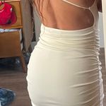 We Wore What High Neck Midi in Ecru Photo 4