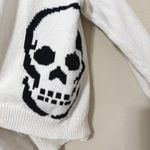 Skull Cashmere Dinah Sweater Size Small Side Skull Cotton Knit White Chunky Photo 2