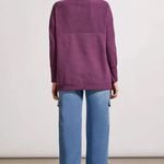 TRIBAL JEANS Brand Petite Small Tunic Ribbed Funnel Mock Neck Pullover Top NWT Purple Photo 3