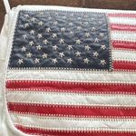 Vintage American Flag Leather Crossbody Bag Purse White Stars Stripes USA Colors Photo 3
