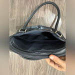 Etienne Aigner Vintage Leather Shoulder Bag Purse Black Navy Photo 5