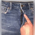 American Eagle Outfitters Blue Mom Jean Shorts Distressed Cut-Off High Waist 4 Photo 6