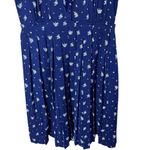 J Crew Factory Women’s Sz 4 Short Sleeve Dress Floral Collar Neck Tie A1771 Blue Photo 4