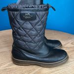 Coach  Samara Black Quilted Midi Snow Boots Nylon Leather Women’s Size 6 Photo 1