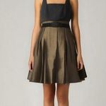 Wrapper embellished metallic skirt formal party cocktail dress size 6 Photo 0