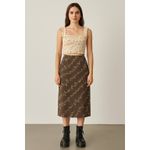 Josephine Chaus Y2K Vintage Petite Brown Midi Skirt Size 12P Photo 1