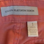 Chico's Chico’s Platinum Design Cropped Jeans Salmon/Peach Vanity Size 1/ US Medium or 8 Photo 6
