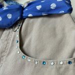 Target NWT Khaki Pants Blue Scarf Purse Handbag Rhinestones Pockets Shoulder bag bling Photo 3