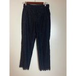 J.Crew  Black Peyton High-rise Pull-on Wide Leg Lace Sz. 2 Photo 4