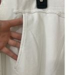 Eileen Fisher  LG Organic Cotton Cropped Wide Leg Terry Sweatpants White Cozy Photo 3