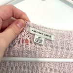 American Eagle  AE Light Baby Pink Chunky Knit Open Weave Oversized Tunic Sweater Photo 4