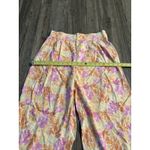 LULU'S Size M Island Imaginings Peach Floral Print Wide Leg Pleated Pants NWT Size M Photo 7