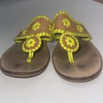 Jack Rogers Palm Beach Flat Beach Preppy Old Money Sandals Yellow size 8 Photo 9