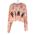 PINK - Victoria's Secret  Tie Dye Cropped Pool Beach Sweatshirt Womens Large Orange Photo 1