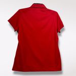 Nike  Golf Polo Shirt Women's Medium Red‎ Golf Famous Grouse Dri Fit Short Sleeve Photo 5