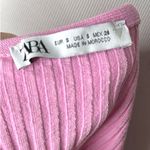 ZARA  Pink Ribbed Short Sleeve Bodysuit Photo 3