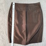 Isaac Mizrahi Pencil Skirt Silk Career Office Brown Skirt Sz 8 Career Minimalist Photo 3