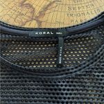 Koral Womens size S Black Terrain Open Mesh Crop Top Logo Active Gym Breathable Photo 56