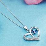 Sister Butterfly Heart Necklaces Gift Photo 0