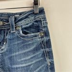Miss Me Angel Wing Rhinestone Western Cropped Capri Distressed Stretch Jeans 26 Photo 4