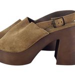 BioNatura Suede Slingback Open Toe Chunky High Block Sandals Womens Size 8 Brown Photo 11