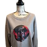 ALL SAINTS Regio Iona Cotton Hand Painted Sweatshirt Gray Marl Size Medium Photo 3