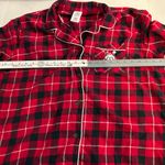 Disney Red/black flannel night shirt Mickey Mouse Santa size XL 100% cotton Photo 7