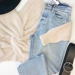 Revolve tan fuzzy sweater Photo 1